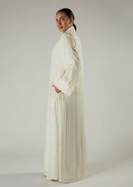 White Rose Open Abaya
