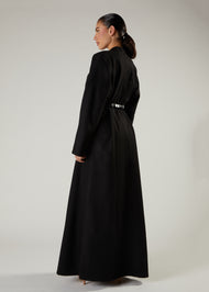 Shutter Pleat Abaya Black