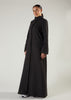 Front Seam Abaya Grey