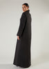Front Seam Abaya Grey