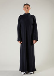 Turtle Neck Abaya Navy