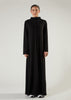 Front Seam Abaya Black