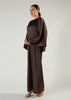 Satin Abaya Brown