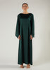 Satin Abaya Green