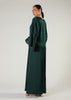 Satin Abaya Green