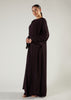 Chiffon Two Piece Abaya Burgundy