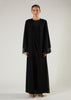 Chiffon Two Piece Abaya Black