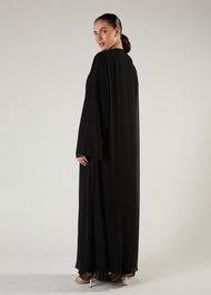 Chiffon Two Piece Abaya Black