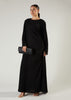 Chiffon Two Piece Abaya Black