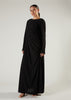 Chiffon Two Piece Abaya Black