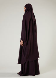 Khimar & Skirt Set Plum