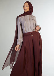 Burgundy Chiffon Silk Hijab | Hijabs |  Aab Modest Wear