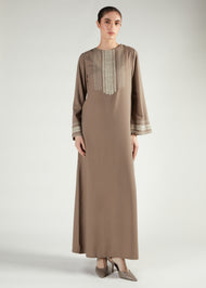 Herringbone Stitch Abaya