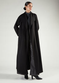 Wide Lapel Coat Black