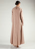 High Neck Abaya Nude