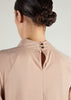 High Neck Abaya Nude