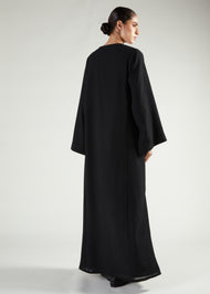 Side Slit Abaya Black