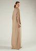 Turtle Neck Abaya Pewter