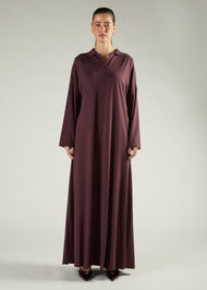 Casual Polo Abaya Brown