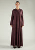 Casual Polo Abaya Brown