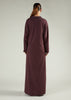 Casual Polo Abaya Brown