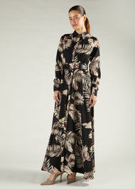 Leaf Print Maxi