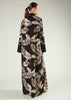 Leaf Print Open Abaya