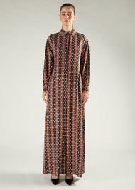 Black & Brown Print Maxi