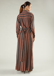 Black & Brown Print Maxi