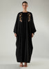 Frangipani Open Abaya Black