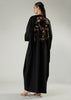 Frangipani Open Abaya Black