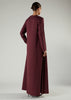 Cowl Neck Abaya Plum
