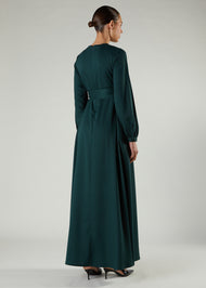 Green Seam Abaya