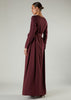 Skirt Pleat Abaya Plum