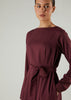 Skirt Pleat Abaya Plum