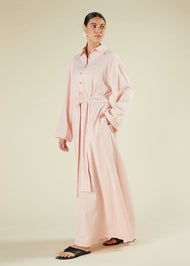 Self Stripe Cotton Maxi Blush