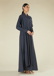 Cobalt Blue Wrap Abaya