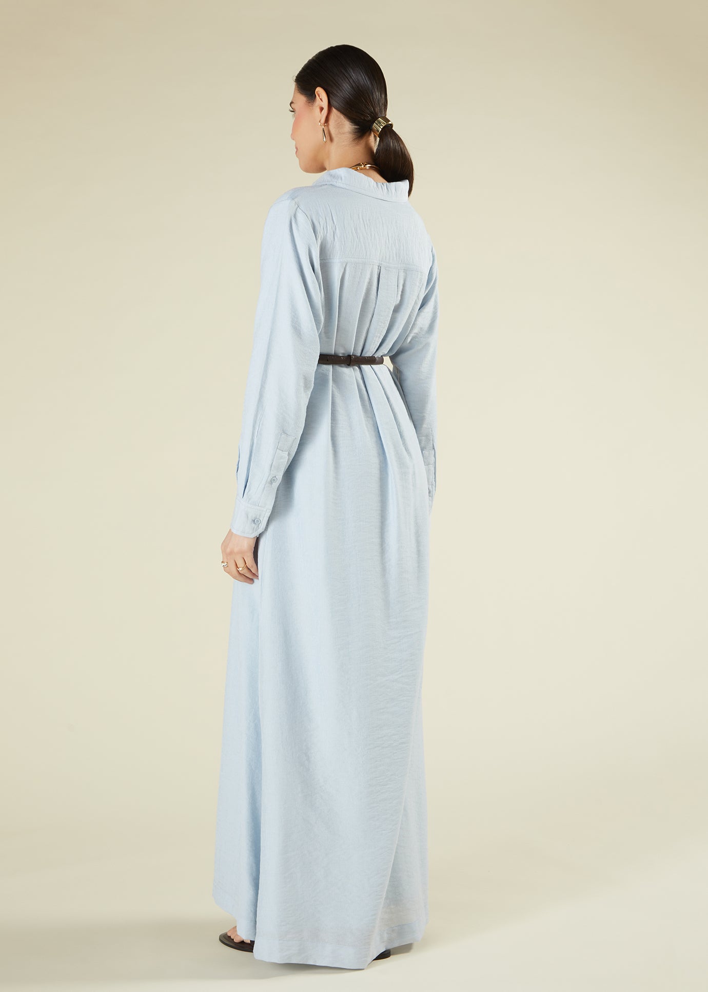 aab modest wear soft cotton shirted maxi dress reviews Sky Blue Cotton Maxi Shirt | Modest Maxi Dresses
