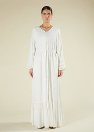 Textured White Maxi