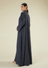 Textured Slate Open Abaya