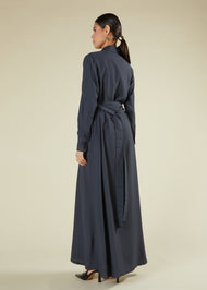 Double Collar Maxi Cobalt Blue
