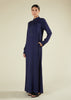 Self Print Abaya Navy
