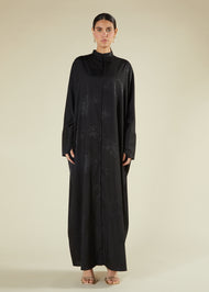 Black Magnolia Abaya