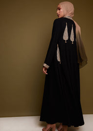 Cypress Open Abaya Black