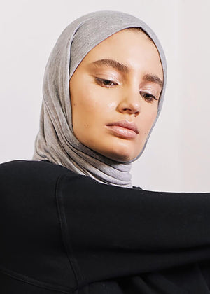 Premium Jersey Hijab Light Grey
