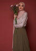 Full Flare Trousers in Khaki by Aab