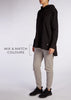 Cropped Cotton Hoody Black