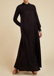 Shirted Abaya Black | Abayas | Aab Modest Wear