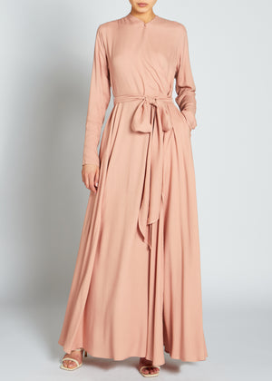 Button Wrap Abaya Pink | Abayas | Aab Modest Wear