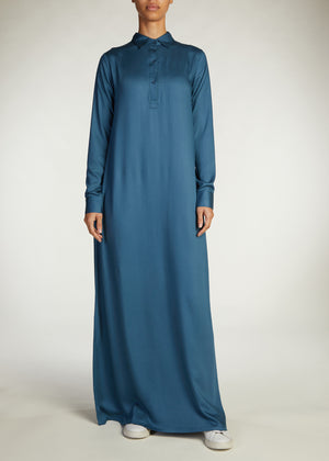 A Line Abaya Blue | Abayas | Aab Modest Wear